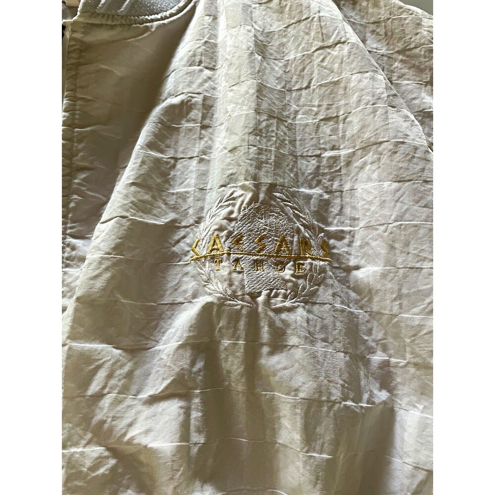 Vintage Caesar Tahoe White on White Checkered Jacket XXL Full Zip